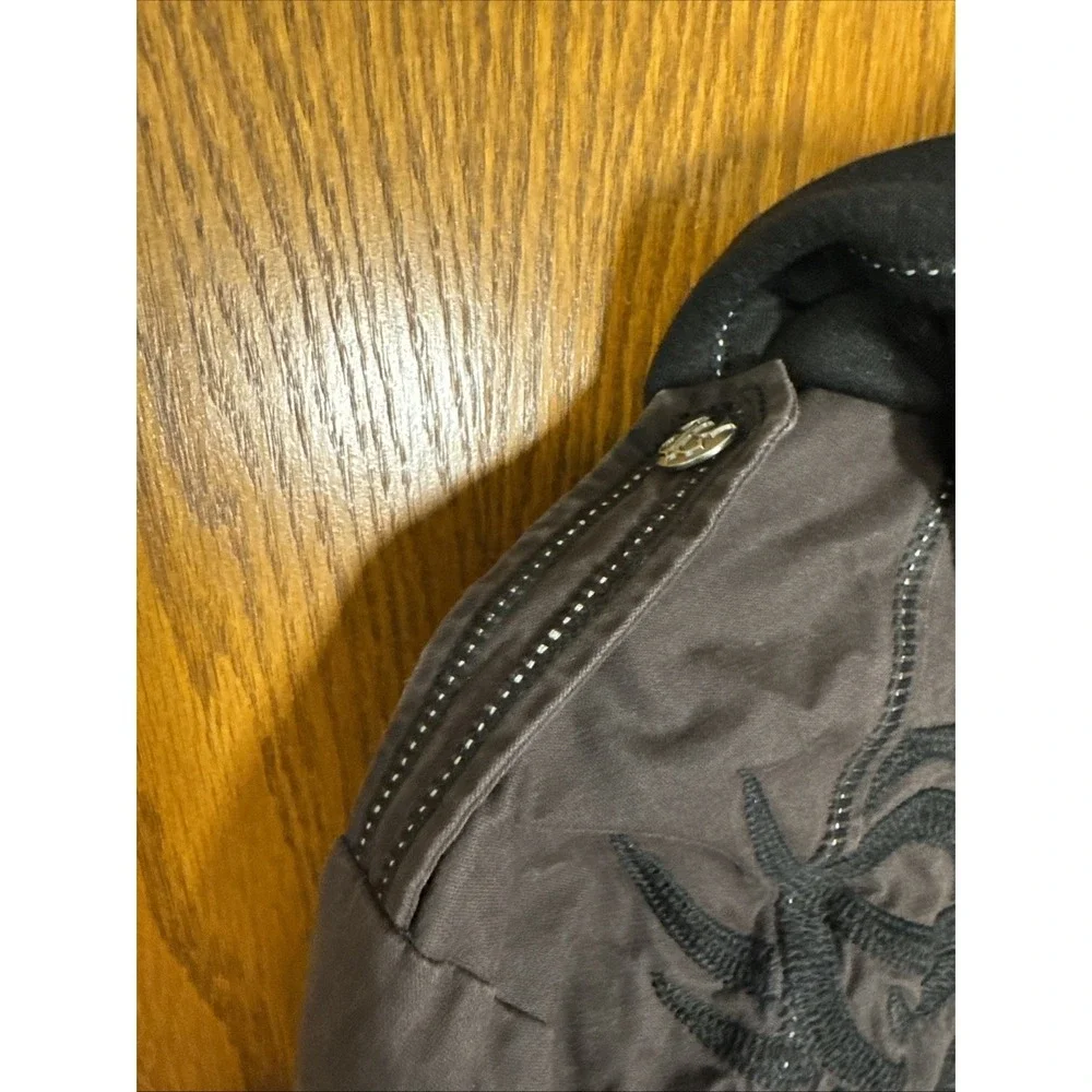 Roar Corduroy Blazer Jacket Men Medium Fray Distressed Detailed Lining Drk Brown - Picture 16 of 16